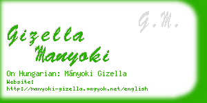 gizella manyoki business card