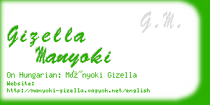 gizella manyoki business card